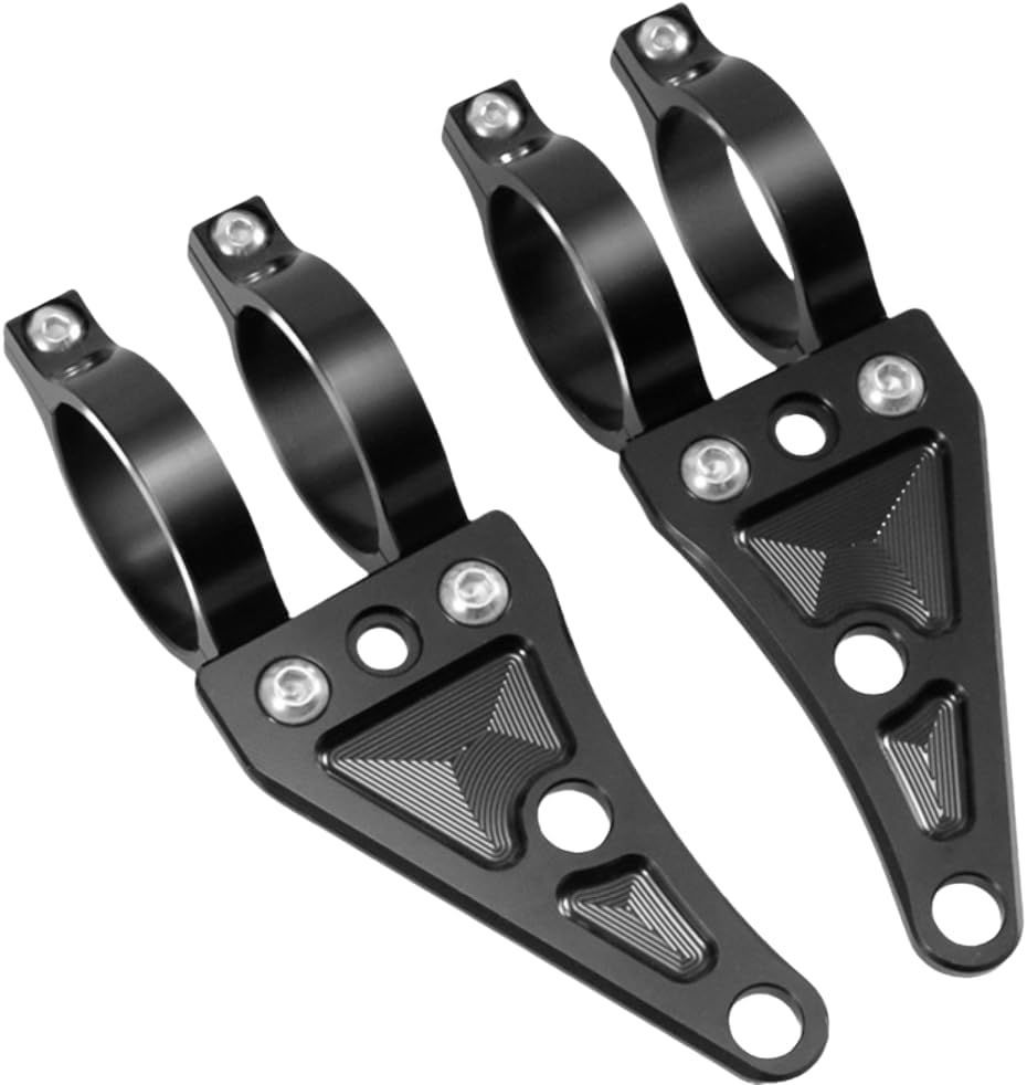 バイクヘッドライトステーアルミ削出し 39mm-41mm ブラック