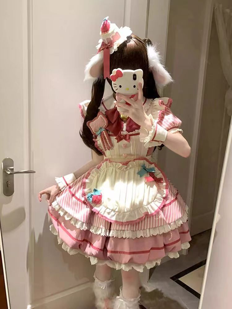 人気極美品 コスプレ　メイド lolita OP 純情姫 可愛い ロリータワンピース コスプレ衣装 十字姫様  コスチューム衣装  JK服 変装 仮装 演出服 オリジナル 洋服 ロリータ ワンピース