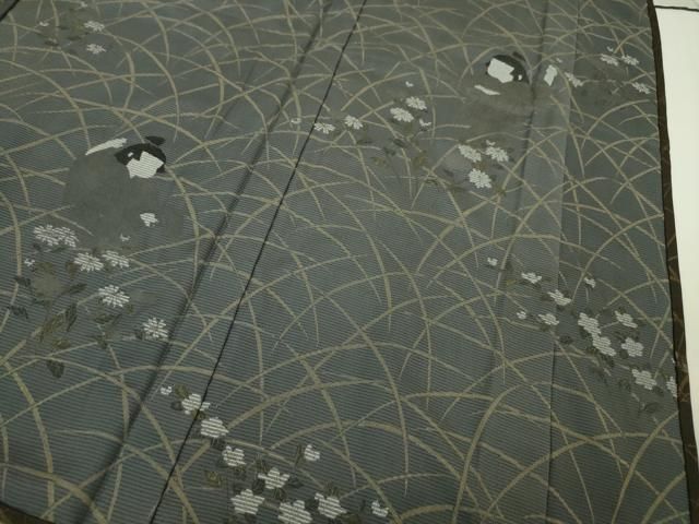 平和屋本店□極上 訪問着 無双 紗×絽 螺鈿 人物 舞 草花 暈し染め 金彩