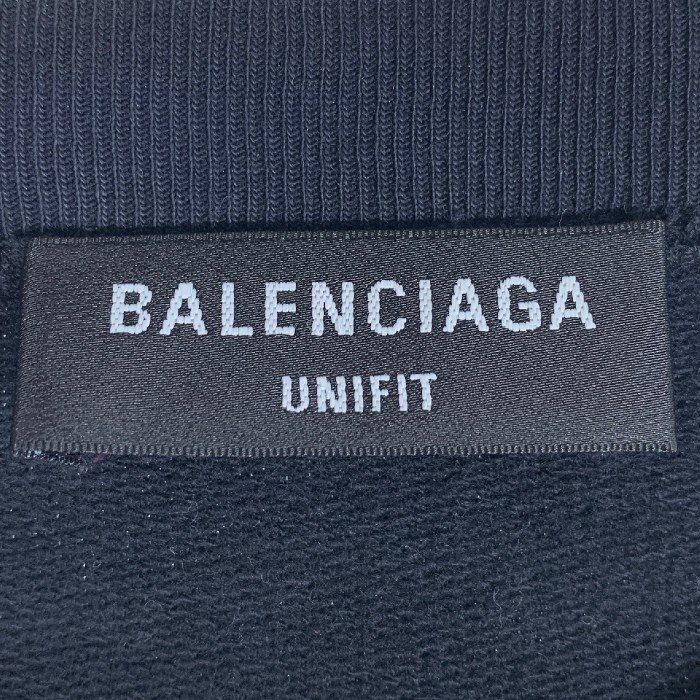 BALENCIAGA バレンシアガ Worldwide Retail Therapy クルーネックスウェットトレーナー ブラック  USED/ダメージ加工 676629 TLVA9 Size XL