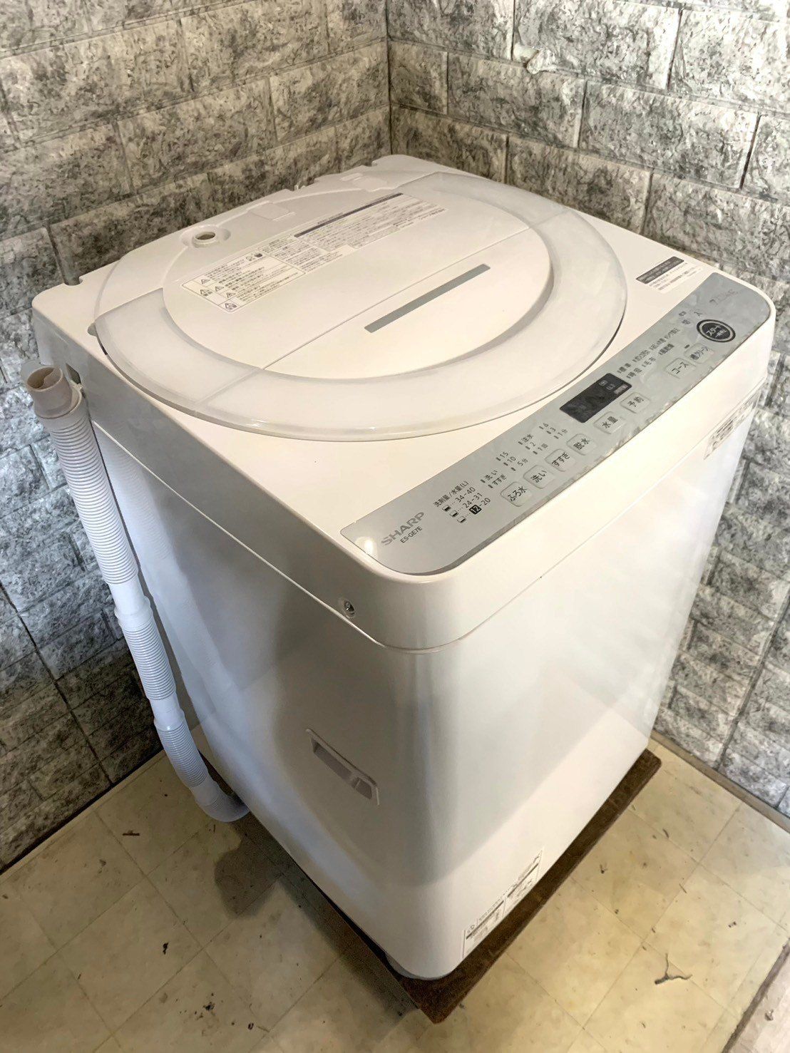 ID 568693　洗濯機　シャープ　7K　２０２１年　ES-GE7E ID568693 7K洗濯機 シャープ 2021年製 ES-GE7E-W