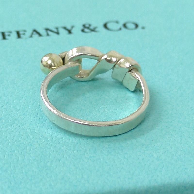 ティファニー フック＆アイ SVリング シルバー　ゴールド 925×750 Tiffany&Co. ティファニー フックアンドアイ リング 925/750