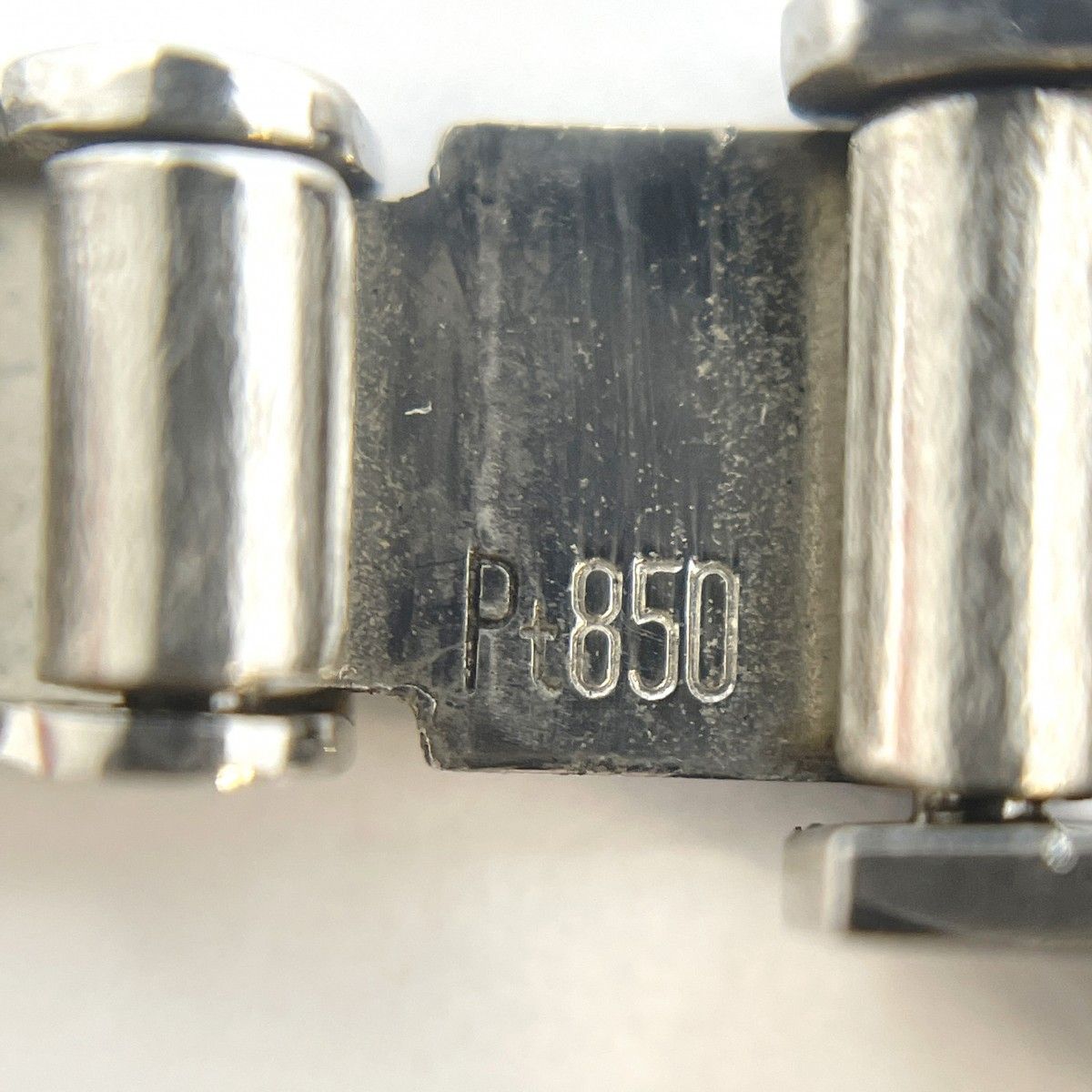 5khe067】喜平 ブレスレット Pt850 プラチナ 6面 ダブル 20.6cm 40.7g  