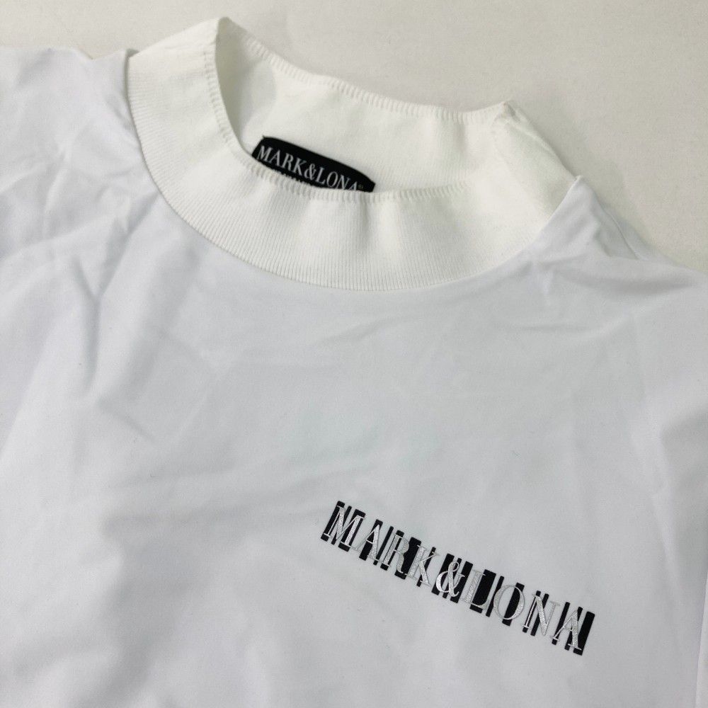 サイズ 48 MARK-LONA マークアンドロナ モデル モックネック 半袖 Tシャツ ホワイト系 240101332510 ゴルフウェア メンズ ストスト WHITEMONARCHHOTEL_COM
