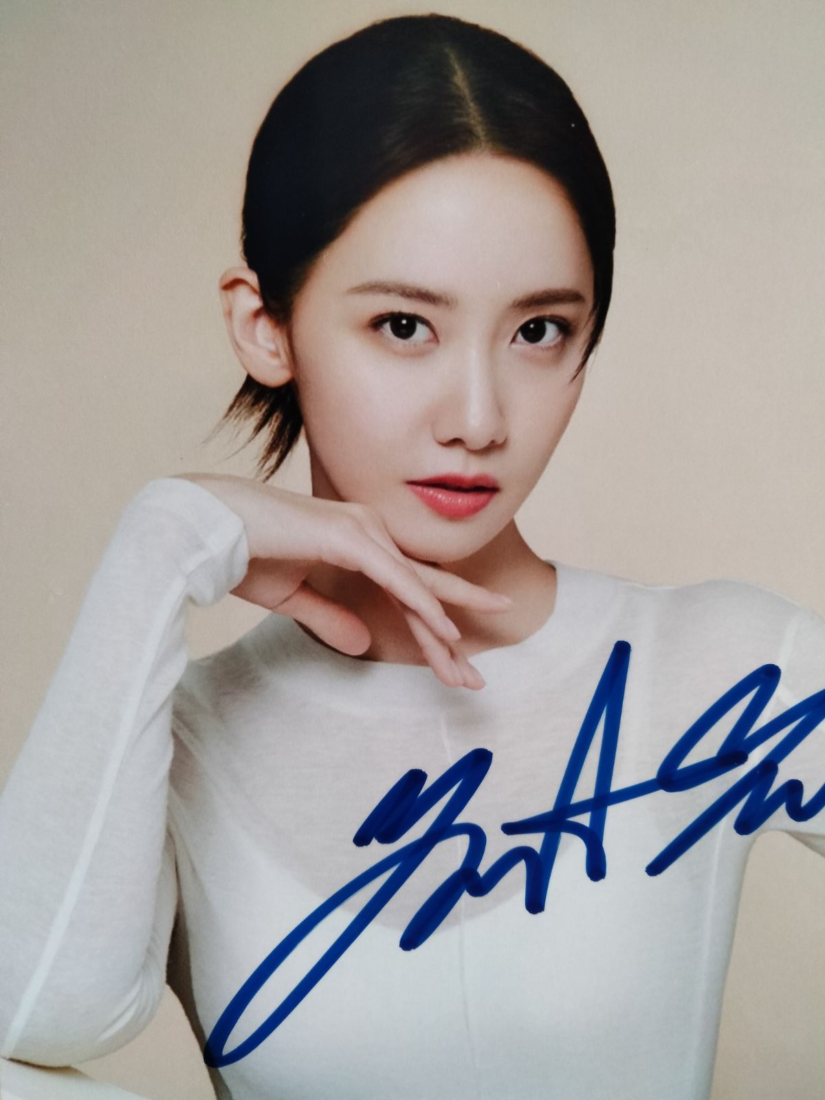 ユナ直筆サイン入り2Lサイズ写真…YoonA…少女時代タレントグッズ