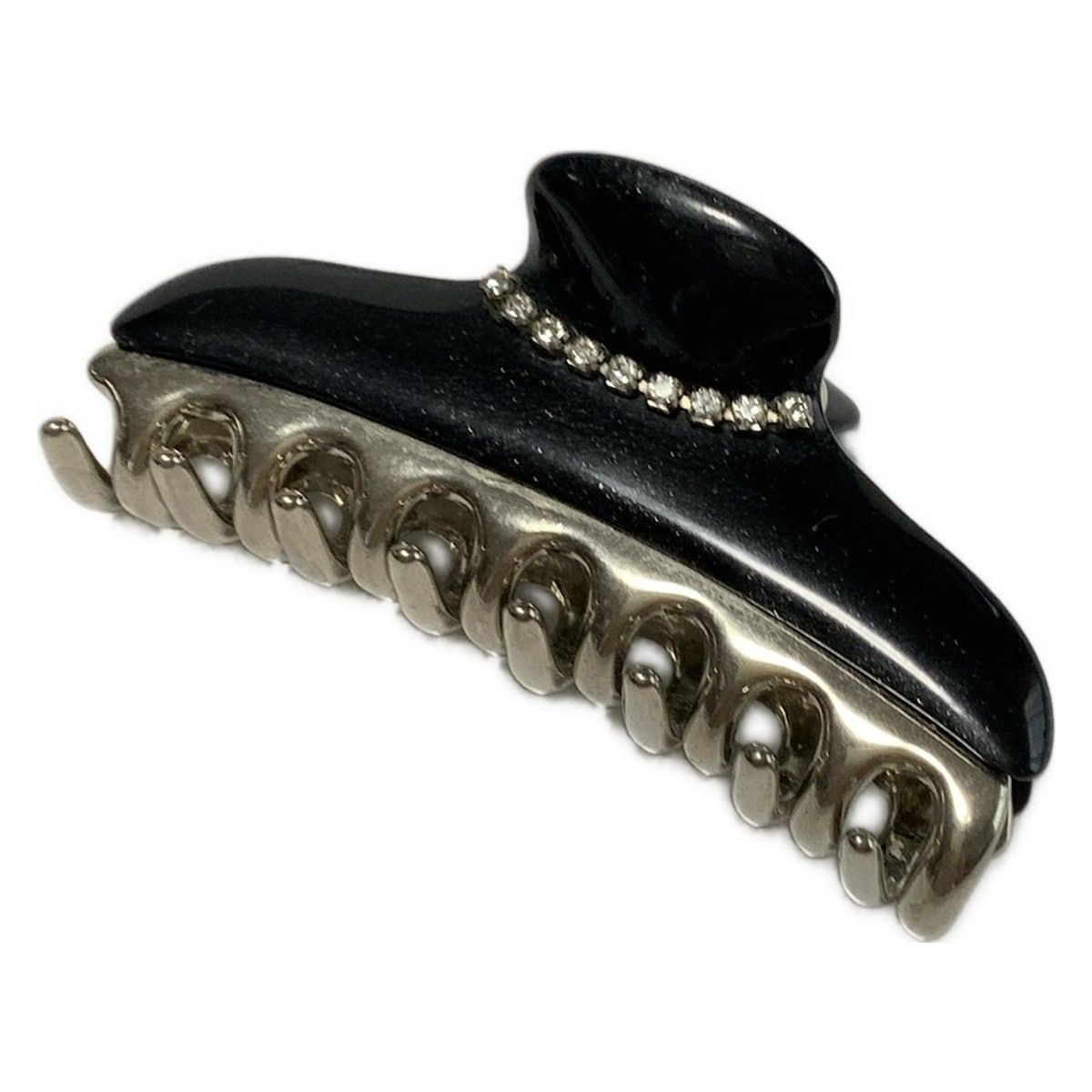 3個セット】acca アッカ ヘアクリップ 黒 ラメ ラインストーン acca