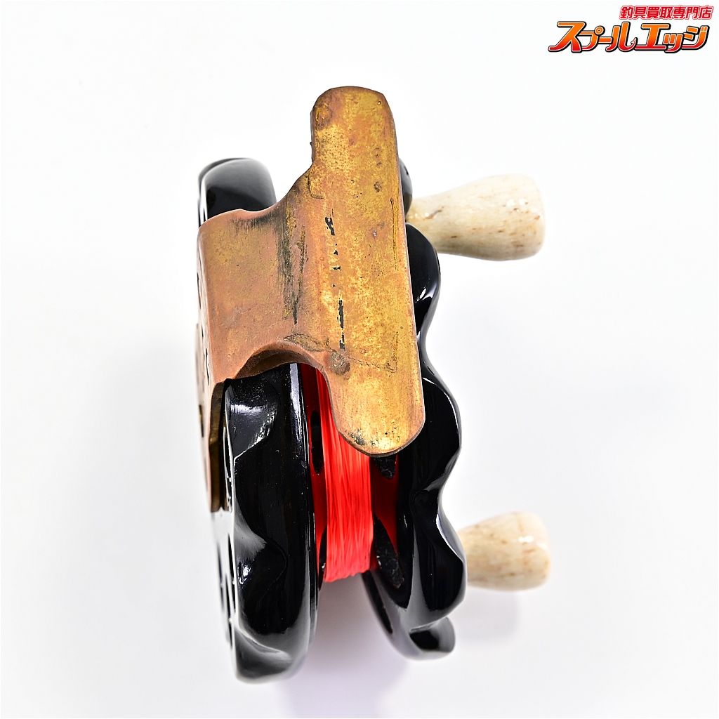 【大倉屋】 木製落とし込みヘチリール チヌタイコリール 黒壇 骨