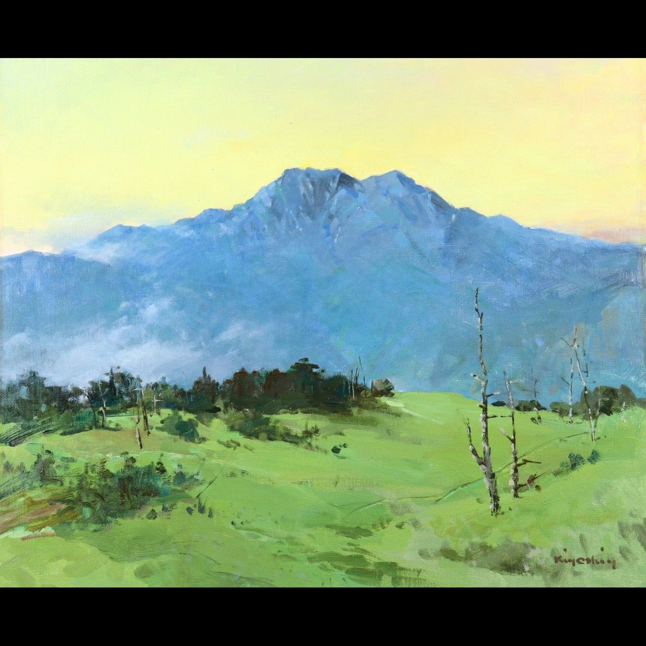 S 油彩 井上圭史 「伊万里焼に椿」 洋画 静物画 額装 絵画 額付き