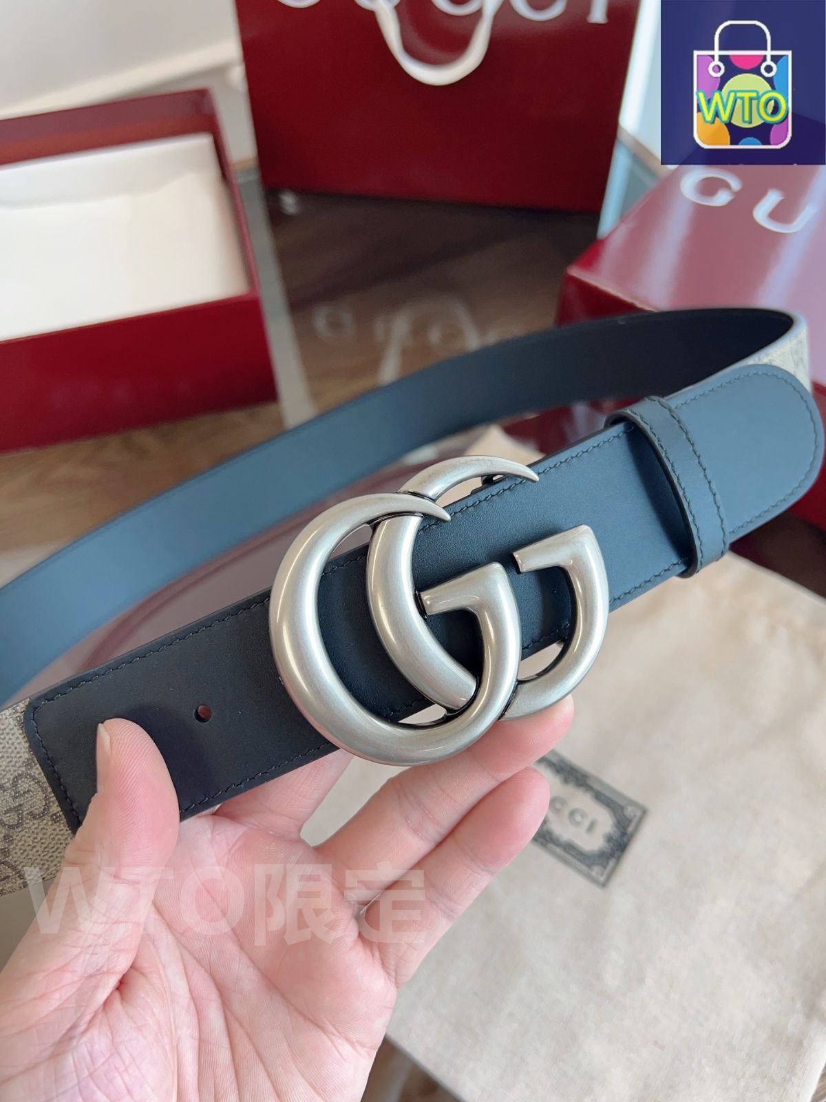 確実本物＊GUCCI　グッチ　レザーベルト　紺 楽天市場】GUCCI グッチ ベルト メンズ 473030 CWCWN 1070 GG