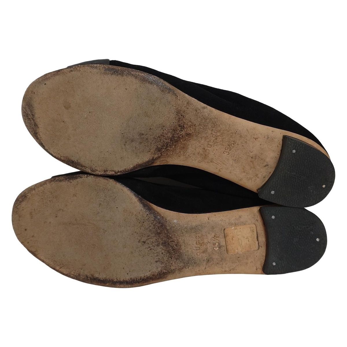 GUCCI ブラック フラットシューズ 35½ GUCCI(グッチ) フラットシューズ 35 1/2 レディース - 黒 ホース