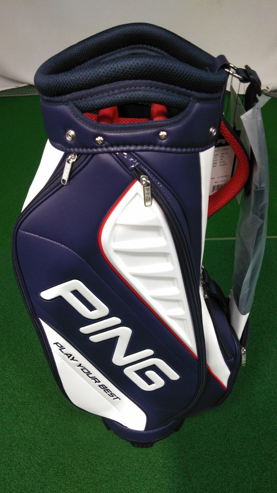 【新品】PING キャディバッグ CB-U2505 ネイビー PING ピン ゴルフ CB-U2505 エクストラライト キャディバッグ 9