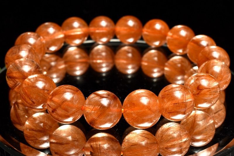 １点物 金運向上 ヴィーナスオレンジルチルクォーツ 11-11.5mm ブレスレット パワーストーン 天然石 _MA8740