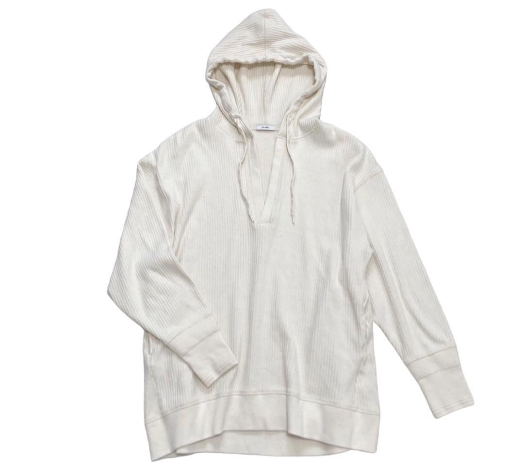 CLANE ヘビー リブ フーディ HEAVY RIB HOODIE IVORY