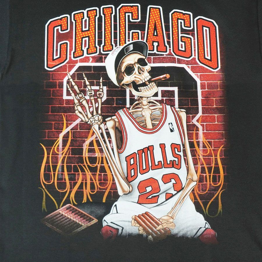メンズ Tシャツ シカゴ ブルズ スカルTシャツ CHICAGO BULLS