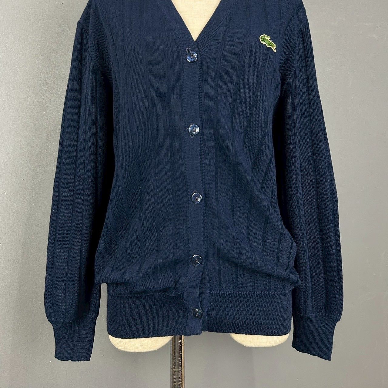 O1 フランス製 70s 80s Vintage Lacoste cardigan Navy フレンチ 