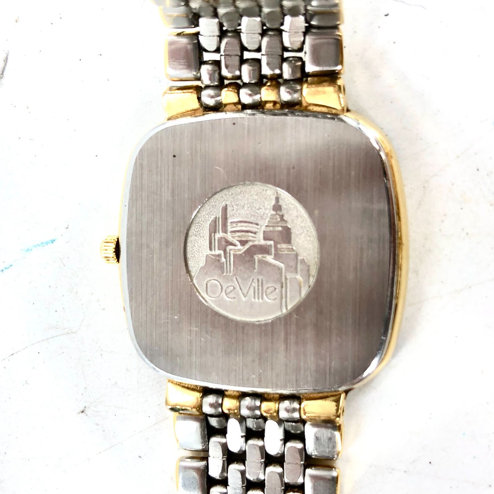 OMEGA オメガ メンズ腕時計 De ville デヴィル SS×GP/QZ ゴールド文字