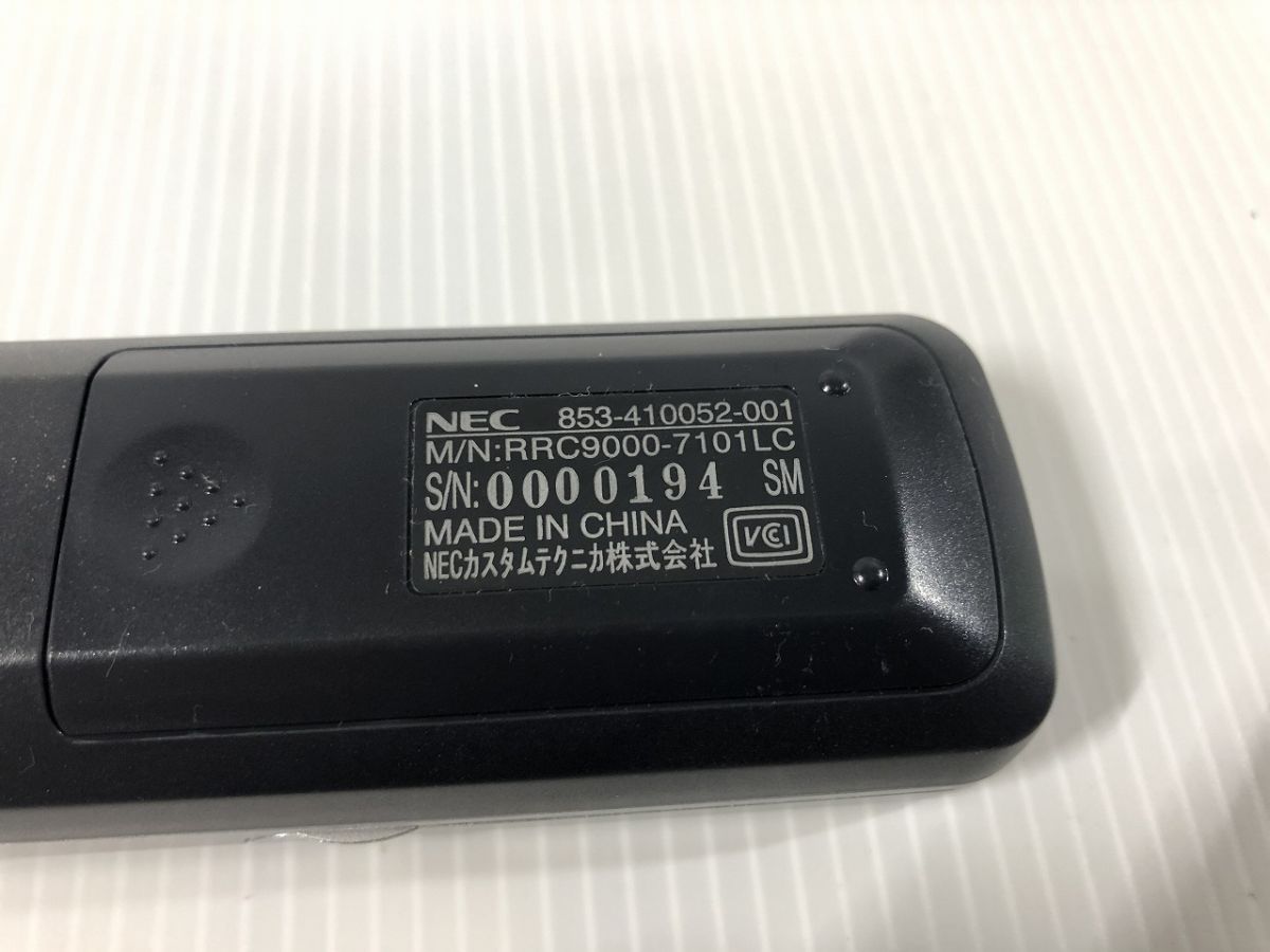 NEC パソコン VALUESTAR TV900 6D用 リモコン RRC9000-7101LC やや美品