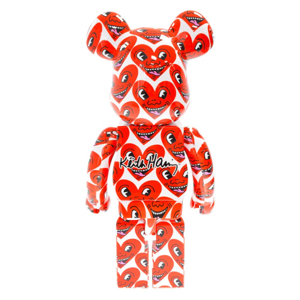 MEDICOM TOY (メディコムトイ) BE@RBRICK KEITH HARING #6 1000% ベアブリック キースヘリング フィギュア  人形 レッド/ホワイト