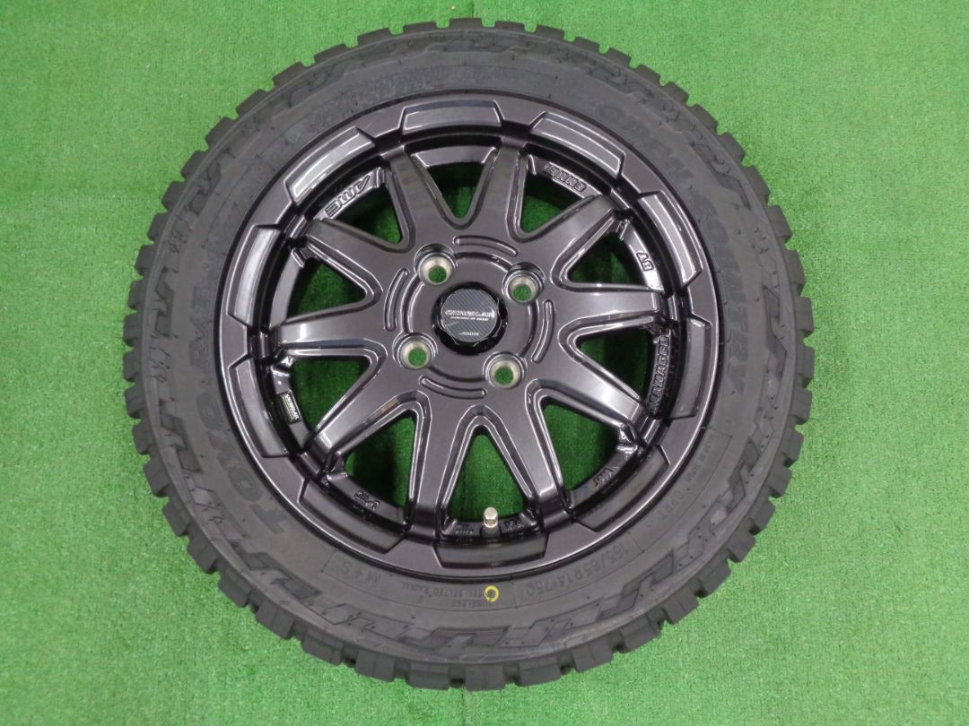 サーキュラーC10S　4.5J-14　4H100 +45　オープンカントリーR/T　155/65R14　中古セット　4本　神奈川県