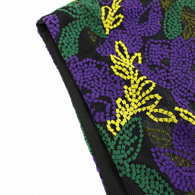 【中古】トゥモローランドビー メッシュエンブロイダリー キャップスリーブブラウス半袖 48-01-41-01205 レディース トゥモローランド TOMORROWLAND ビー .B 24SS メッシュエンブロイ