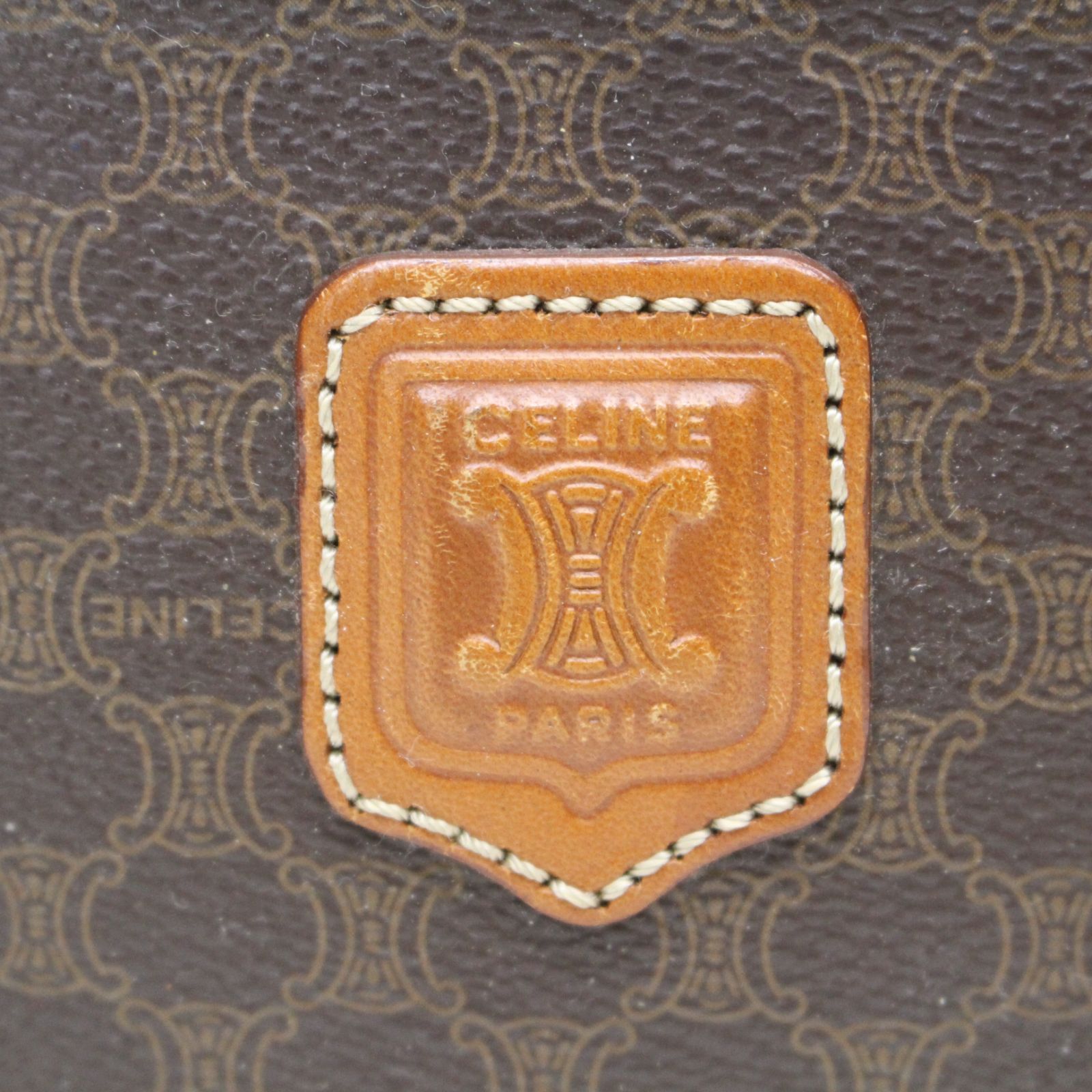 IS497)CELINE セリーヌ マカダム MC97 バニティバッグ ポーチ