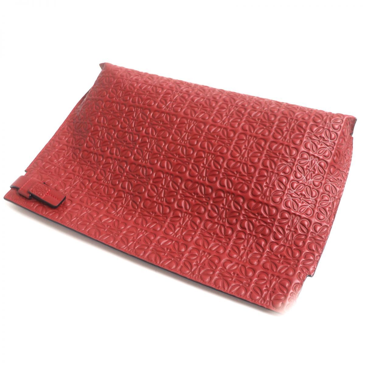 極美品▽LOEWE ロエベ リピート アナグラム レザークラッチ 極美品▽LOEWE ロエベ リピート アナグラム レザークラッチ
