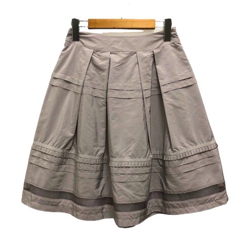 アンレクレ en recre スカート フレア プリーツ タック フリル 光沢  