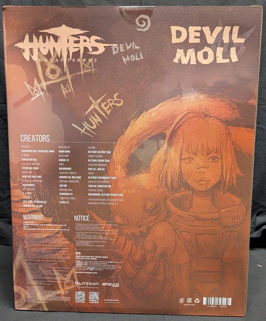 BLITZWAY 1 6th SCALE COLLECTIBLE FIGURE BHEAD WORKS HUNTERS DAYAFTERWW3 DEVIL MOLI
