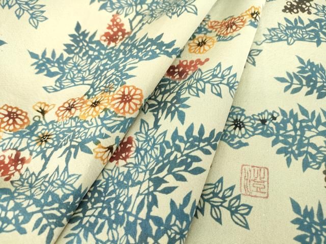 単衣　可愛い小花柄　上質小紋　作家物　型染め 楽天市場】小紋 単衣 花柄の通販