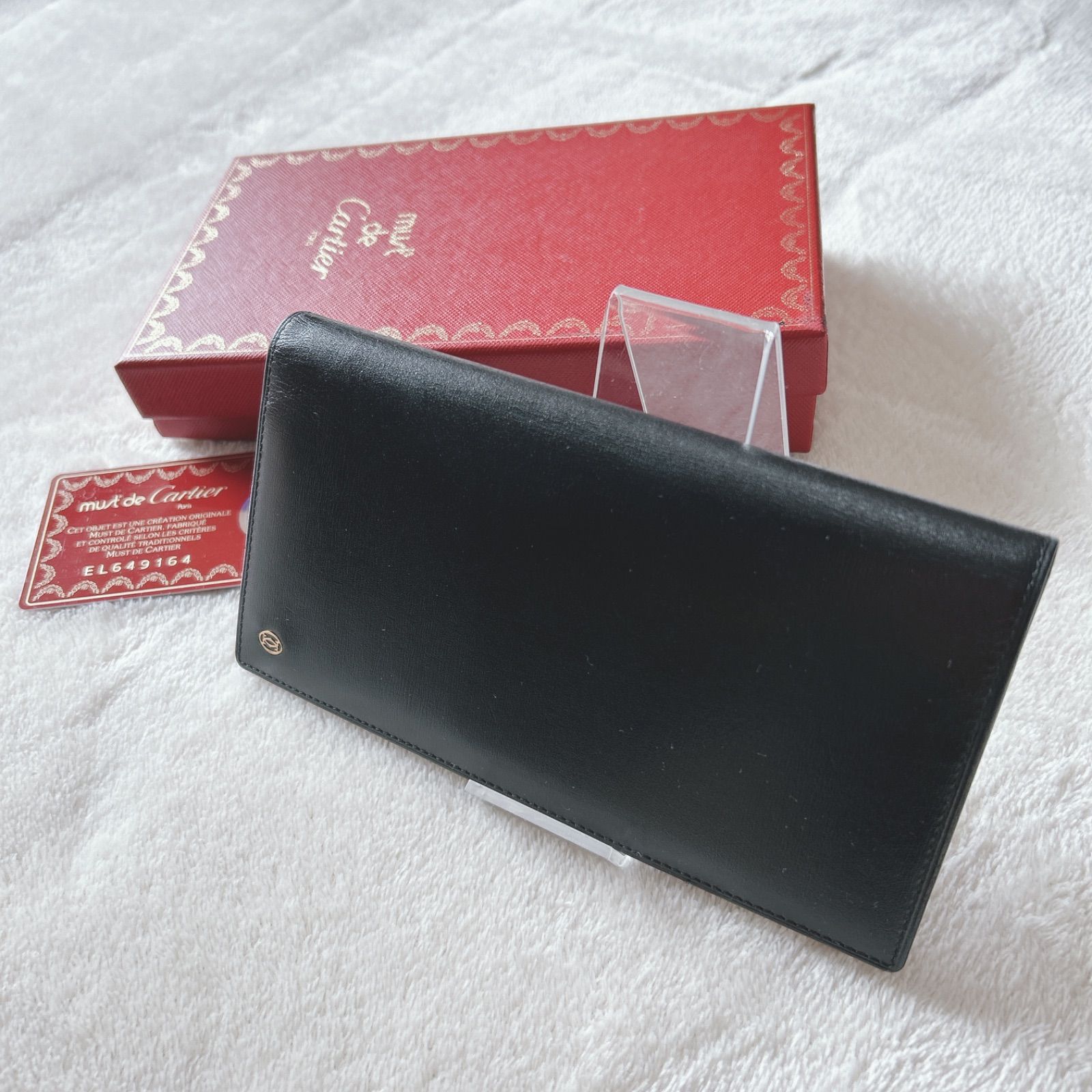 使用感なし 美品 Cartier カルティエ 長財布 二つ折り財布 パシャ ロゴ 