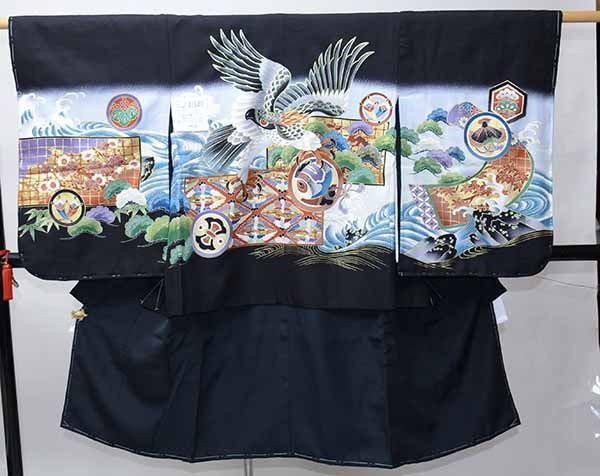 七五三　男児　AR-1   正絹　羽織着物長襦袢 七五三 正絹 男の子四つ身着物アンサンブル 男の子 着物・長襦袢