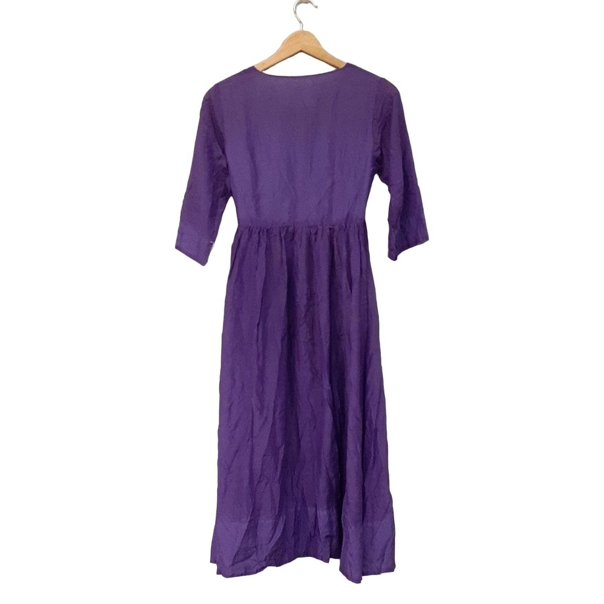 MYLAN マイラン ワンピース サイズS レディース - パープル 半袖 ひざ丈
