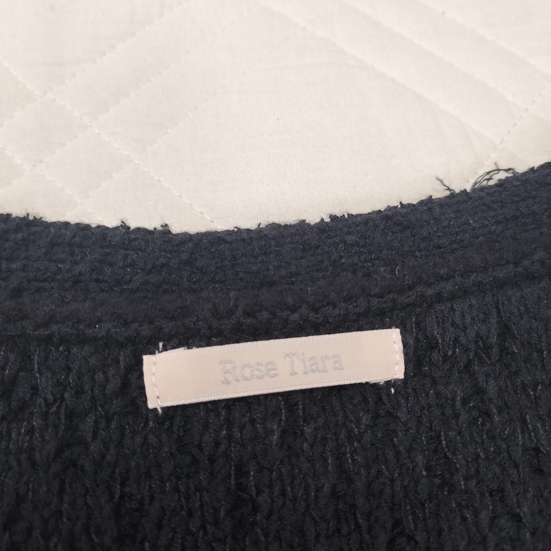 Rose Tiara ローズティアラ 46 ニットベスト パールボタン ジレ 黒