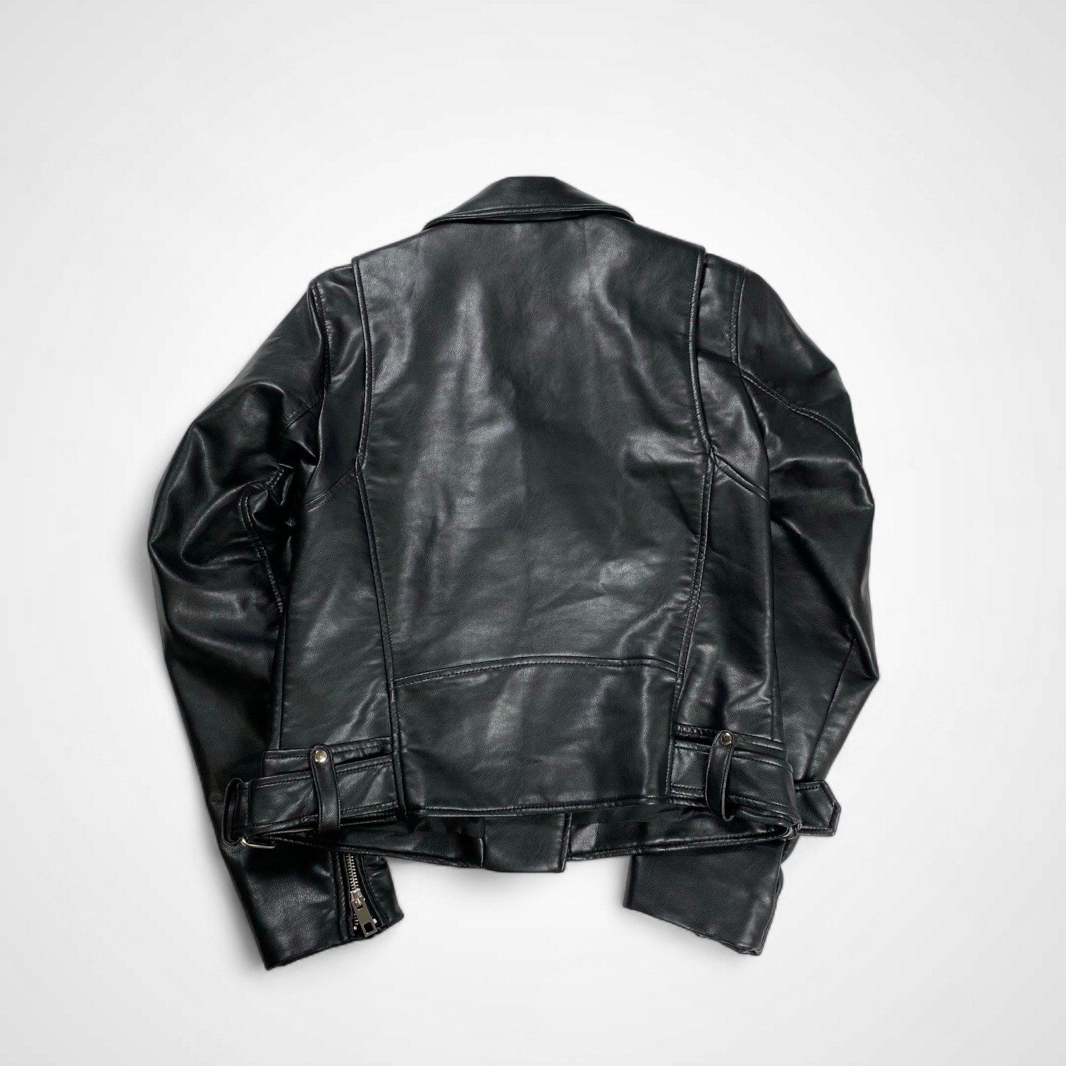 ZARA ザラ / エコレザー ライダースジャケット ブラック SIZE:M - メルカリ