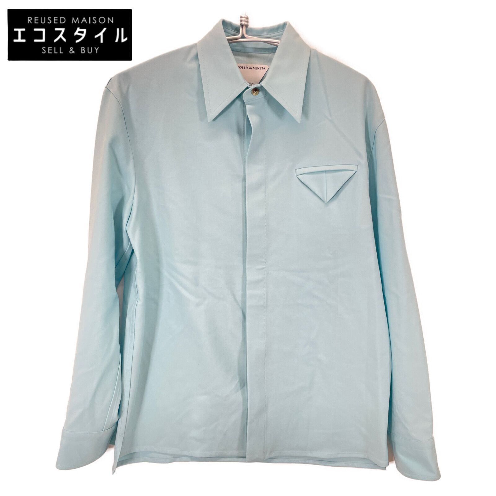 BOTTEGA VENETA ボッテガヴェネタ 25SS ﾌﾞﾙｰ ｳｰﾙﾂｲﾙｼｬﾂ 38