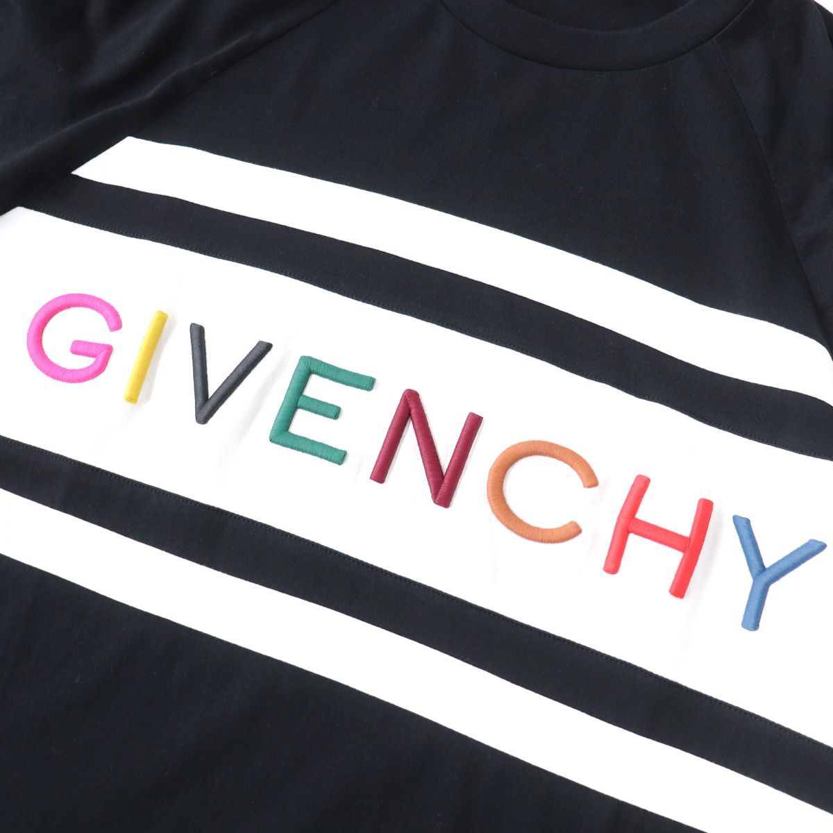 美品△正規品 GIVENCHY ジバンシィ 20SS BW706V3Z1X レインボー ロゴ