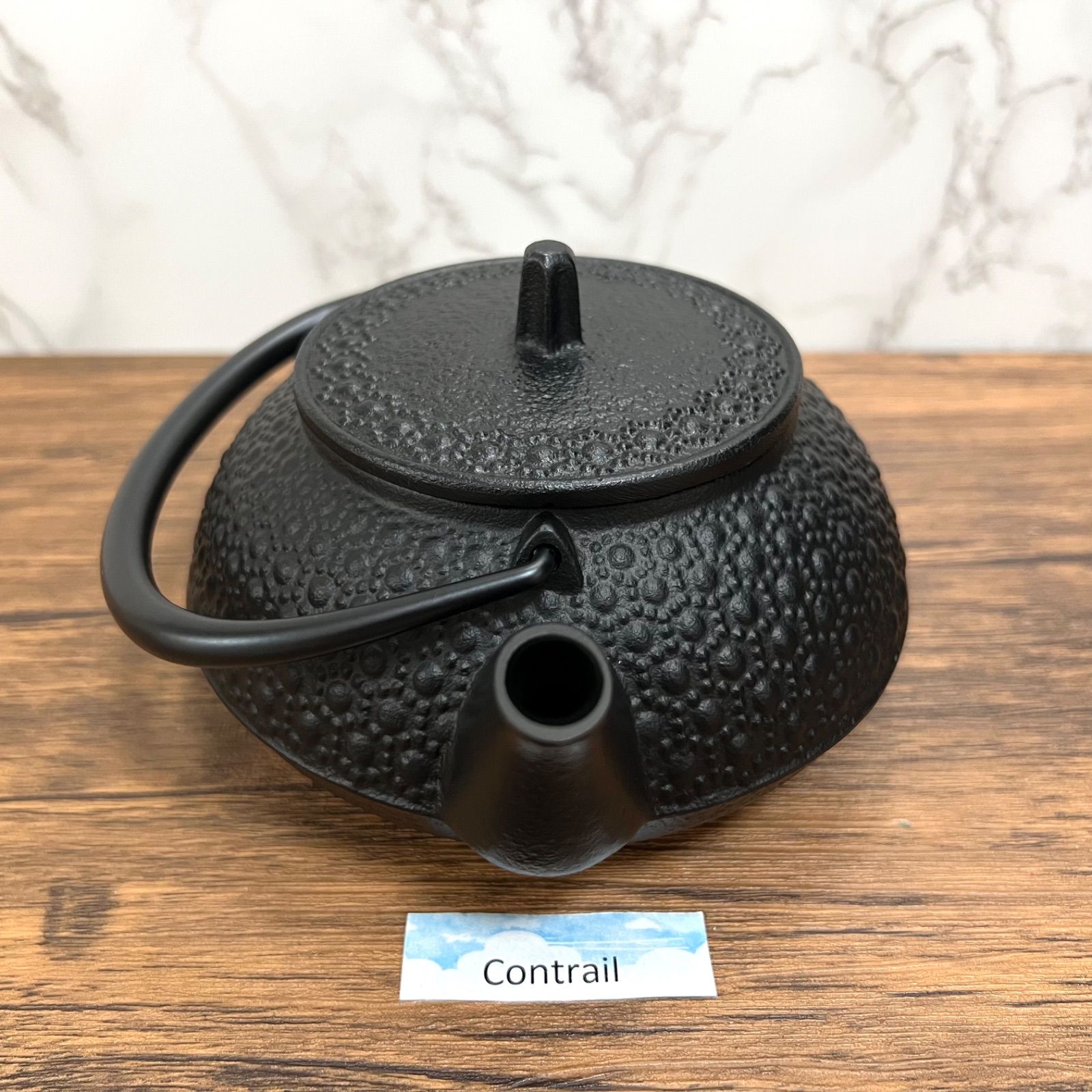 南部鉄器】岩鋳 鉄瓶兼用急須 5型新亀甲 (直火対応）Iron Kettle