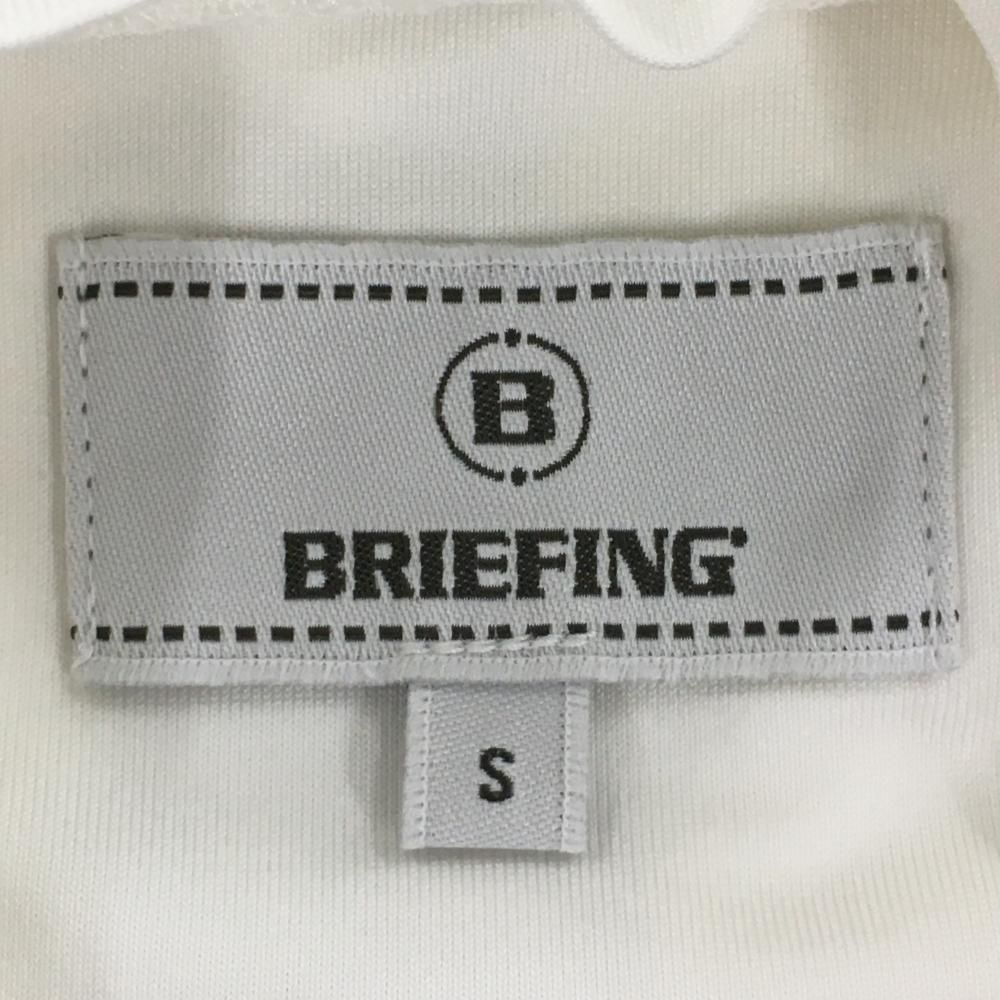 BRIEFING - 【美品】ブリーフィング 半袖ハイネックシャツ 白×黒 袖口ステッチ レディース S ゴルフウェア BRIEFING 美品】ブリーフィング 半袖ハイネックシャツ 白×黒 袖口ステッチ