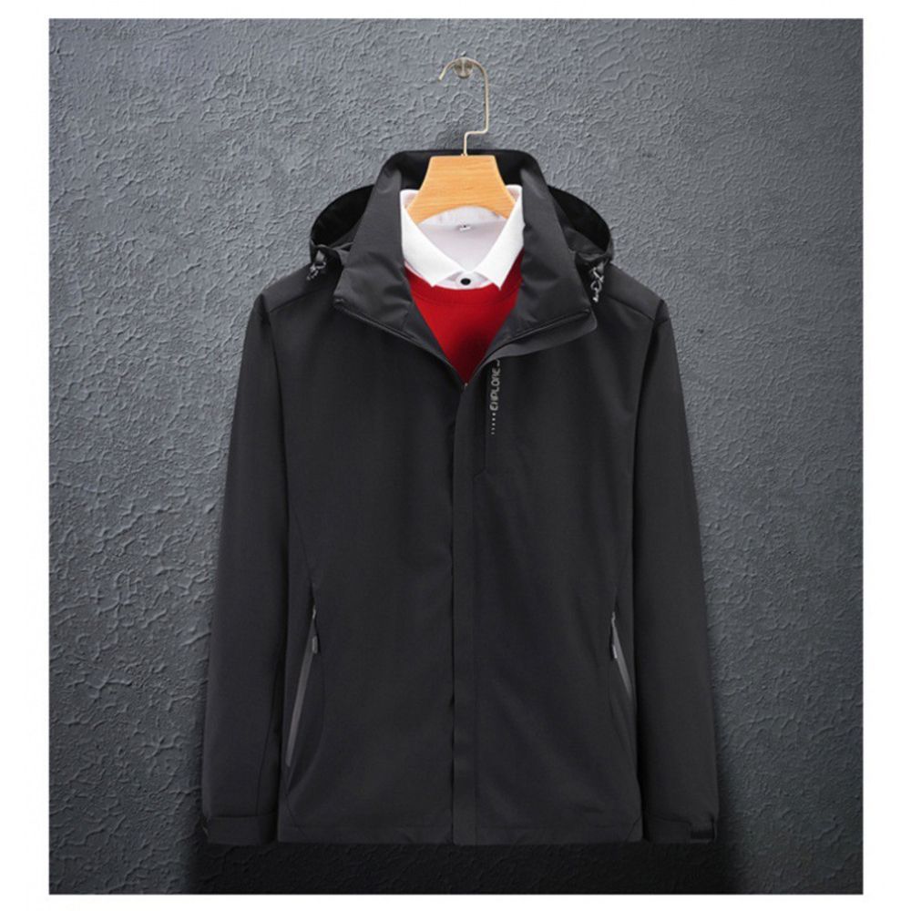 ブラック  2XLサイズ  ジャケット フード付き 長袖 メンズ pmyjacket33 ジャケット フード付き 長袖 ウインドブレーカー コート マウンテンパーカー 作業服 登山ウェア 薄手 レディース メンズ は