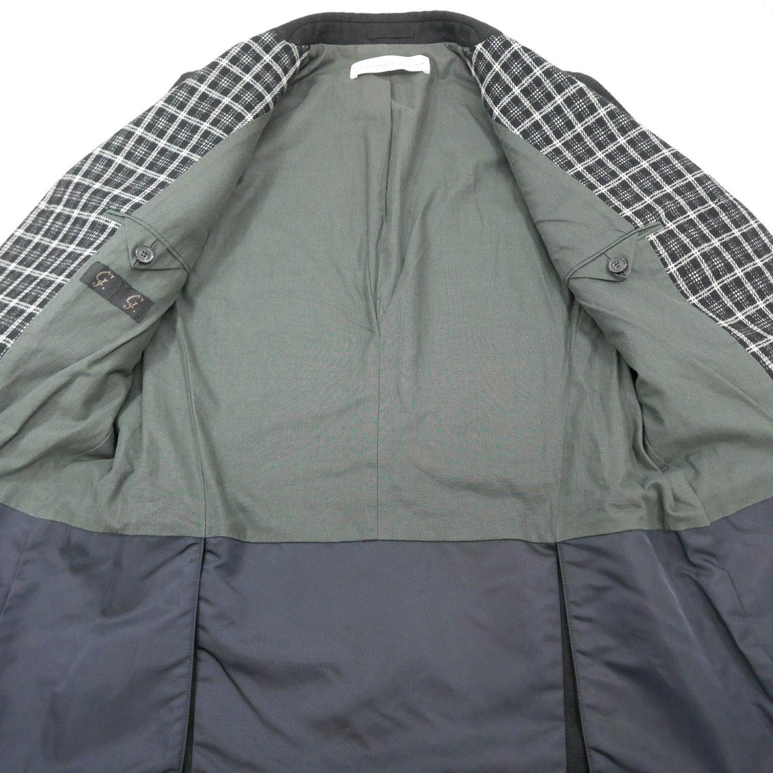 GOLDEN GOOSE ゴールデン グース チーフ付き ウール チェック 切り替え 
