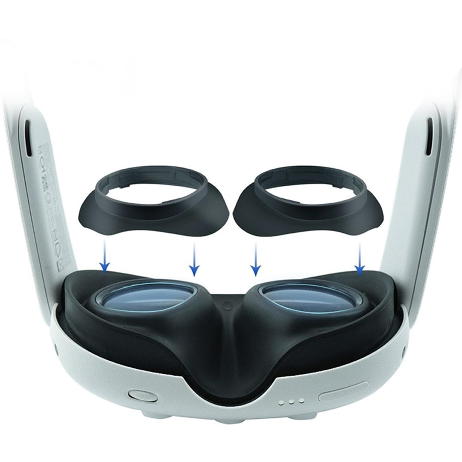 LICHIFIT VRレンズプロテクター・Meta Quest 3対応 2in1 レンズフレーム/眼鏡スペーサー 眼鏡がVRレンズに傷つくのを防ぐ レンズスクラッチ防止 傷防止 近視 アクセサリー
