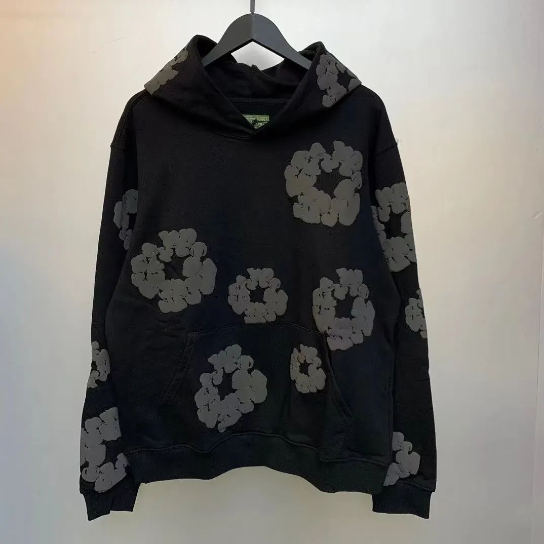 圧倒的な存在感DENIM TEARSデニムティアーズフラワーリース　パーカー　ユニセックス　セットアップ可