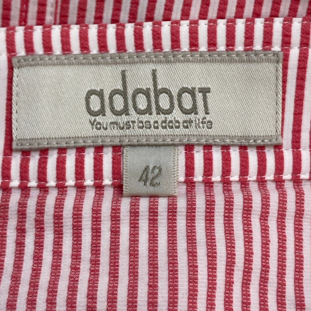 サイズ：42 ADABAT アダバット インナー付スカート シアサッカー