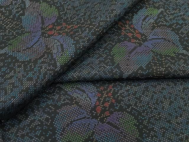 平和屋着物 上 本場大島紬 9マルキ 花唐草文 CZAA3641s5