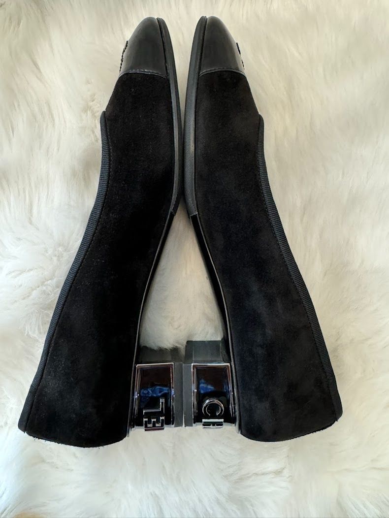 美品❤️シャネル ココマークステッチ スエード パンプス 36(約23cm) CHANEL シャネル パンプス ココマーク スエード ブラック 36 1