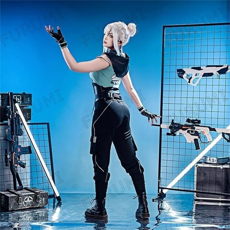 Jett ヴァロラント VALORANT コスプレ用衣装 変装 仮装 ウィッグ