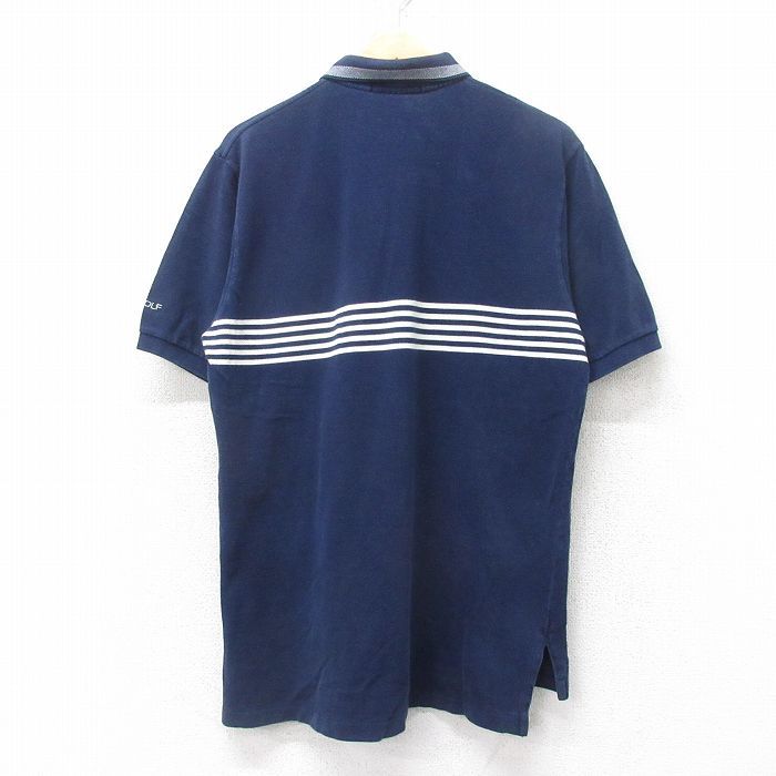 90s 新品 ラルフローレン ポロシャツ ネイビー L 紺 半袖 旧タグ 鹿の子 Ralph Lauren - 90s ポロ ラルフローレン 鹿の子 半袖
