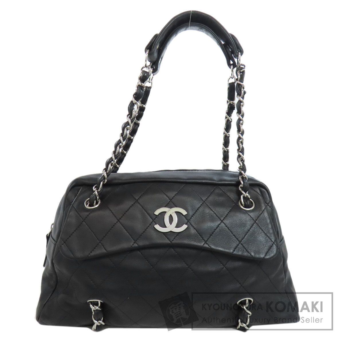 CHANEL シャネル ココマーク マトラッセ シルバー金具 トートバッグ ラム レディース