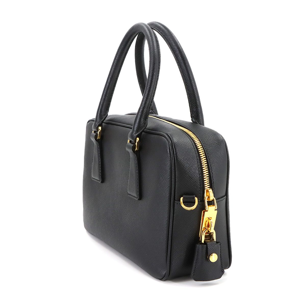 新品同様 プラダ バッグ 2way ハンド ショルダー バッグ サフィアーノレザー ブラック 1BB113 レディース 90290243 【中古】ブランド 新品同様 プラダ PRADA 2way ハンド ショルダー バッグ サフィアーノ