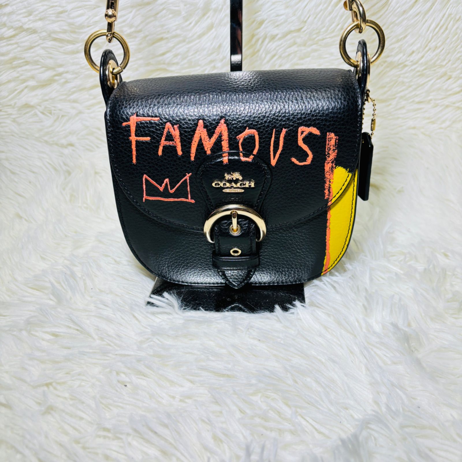 美品 COACH × JEAN-MICHEL BASQUIAT ショルダーバッグ 2way レザー